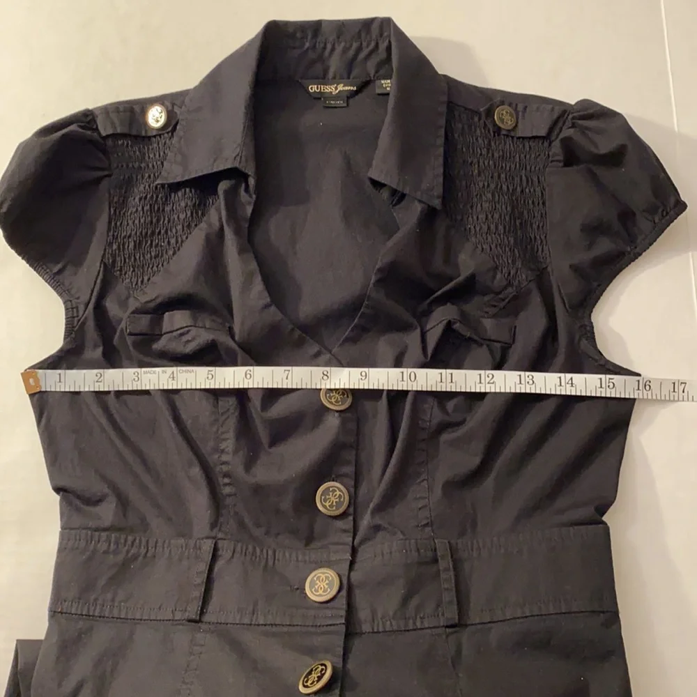 Vintage Y2K Guess Black button down tunic / dress - Picture 6 of 13